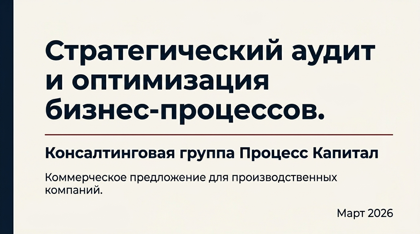 Коммерческое предложение — консалтинговые услуги