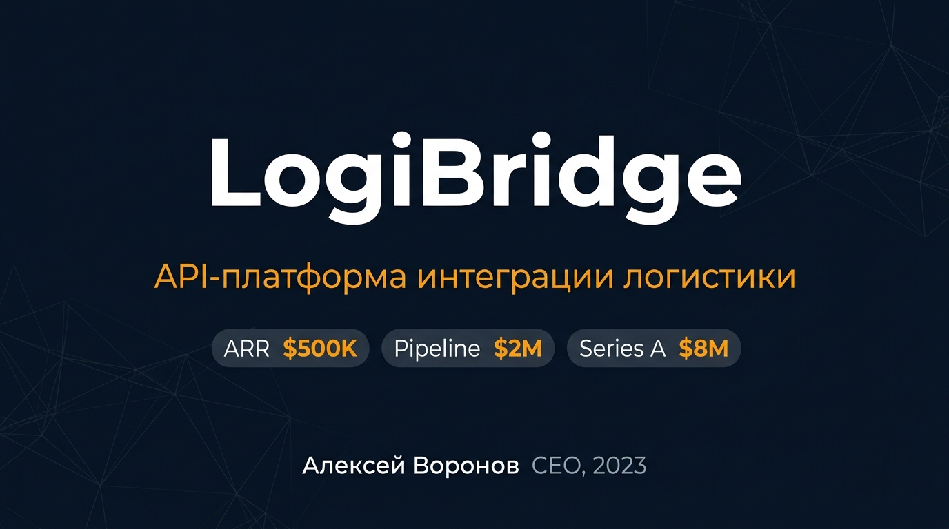Pitch deck для B2B платформы, раунд роста